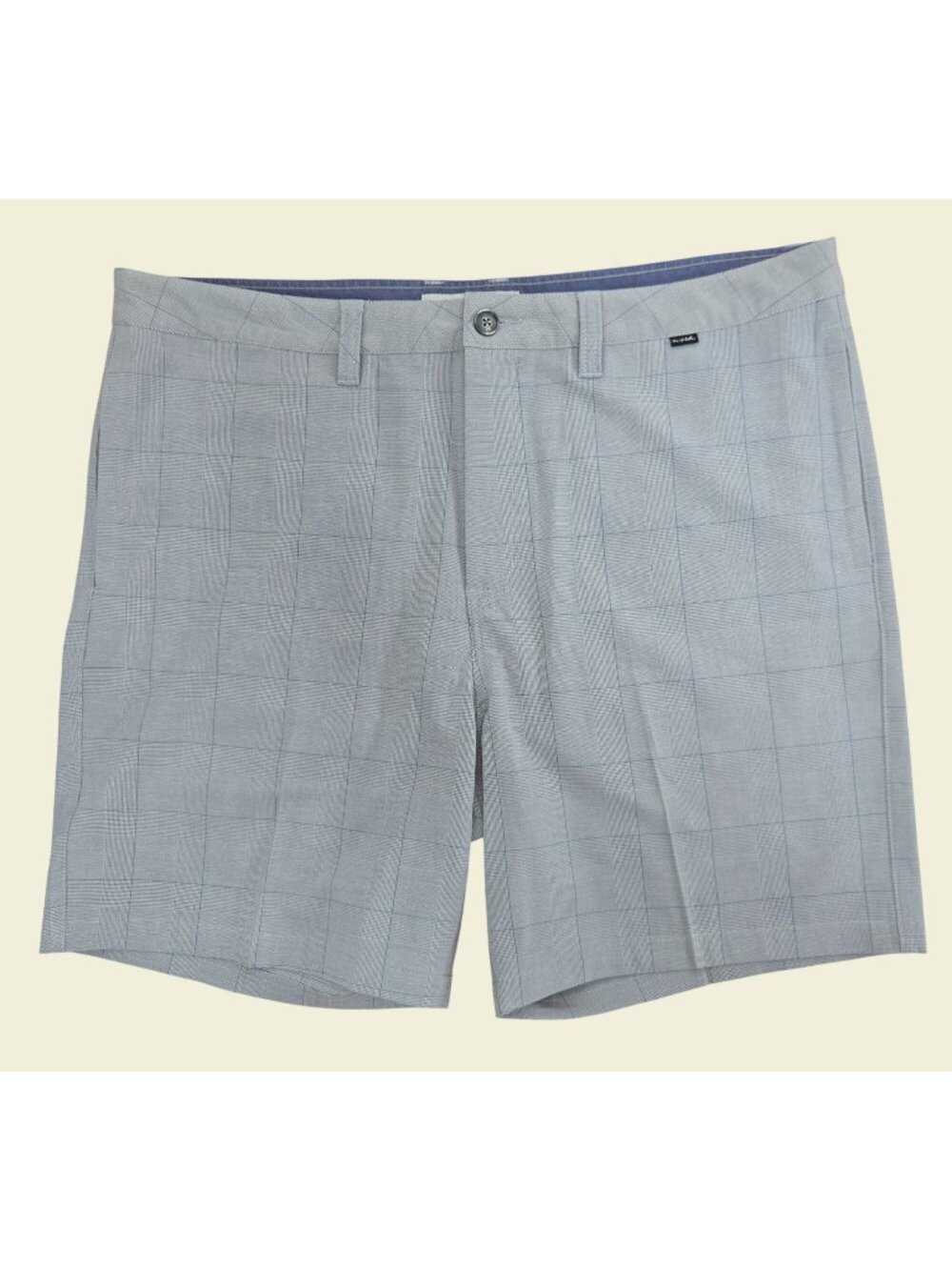 Travis Mathew Mens Gray Check Performance Shorts Size 38